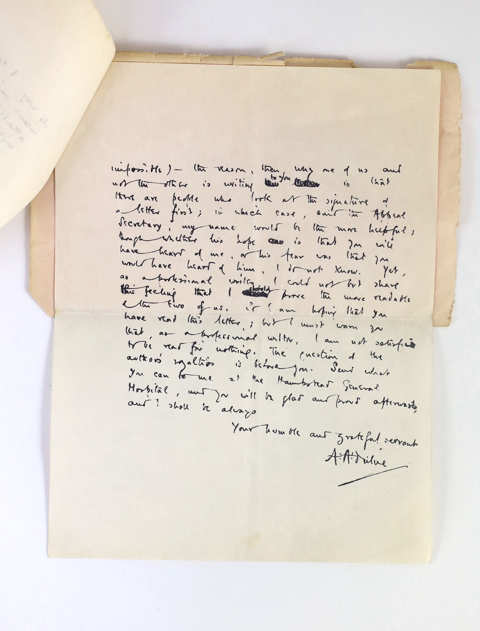 Milne, Alan Alexander (1882-1956) - An a/l, 3pp. 8vo, dated December 1927, from 13, Mallord Street, Chelsea, to an unnamed recipient, ‘’I expect you know the story of the man who took his friend to the bar, and said, wit